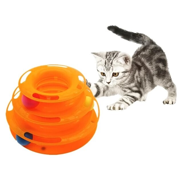 animales y mascotas - El disco Cat Tower Tracks juguete para gato