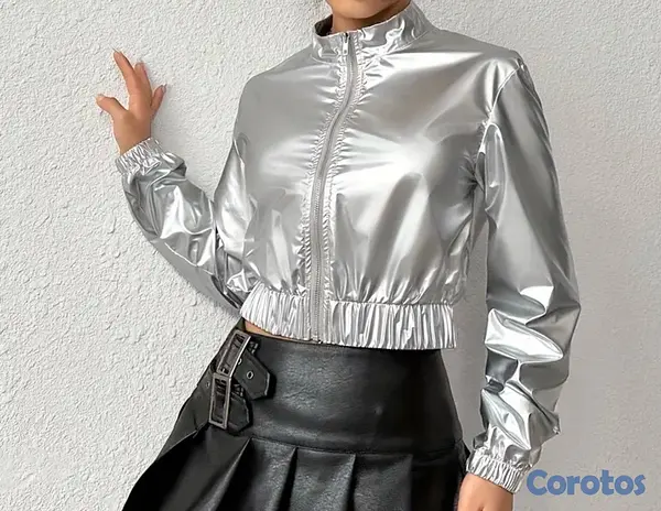 ropa para mujer - Chaqueta plateada 2