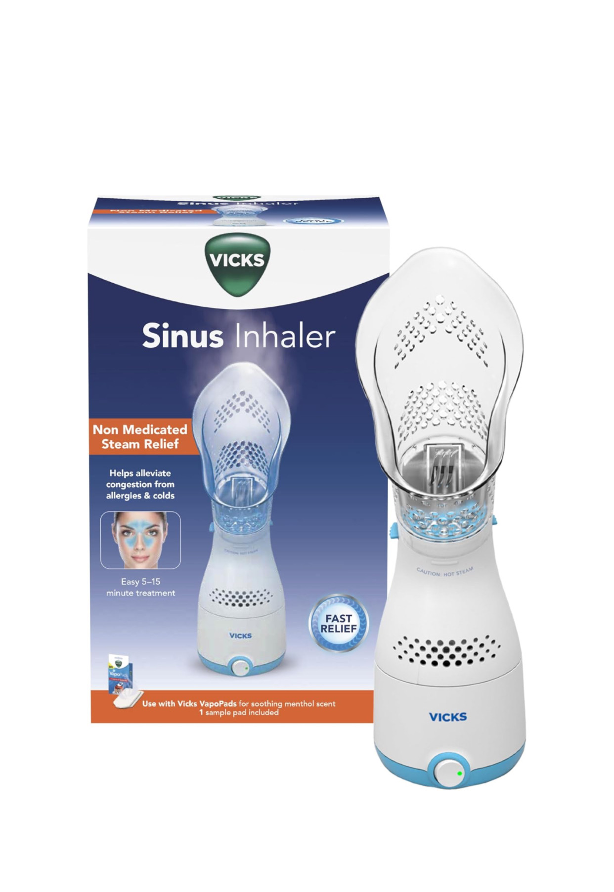 cuidado y nutricion - inhalador de la marca Vicks para la congestión nasal y alergias. 
