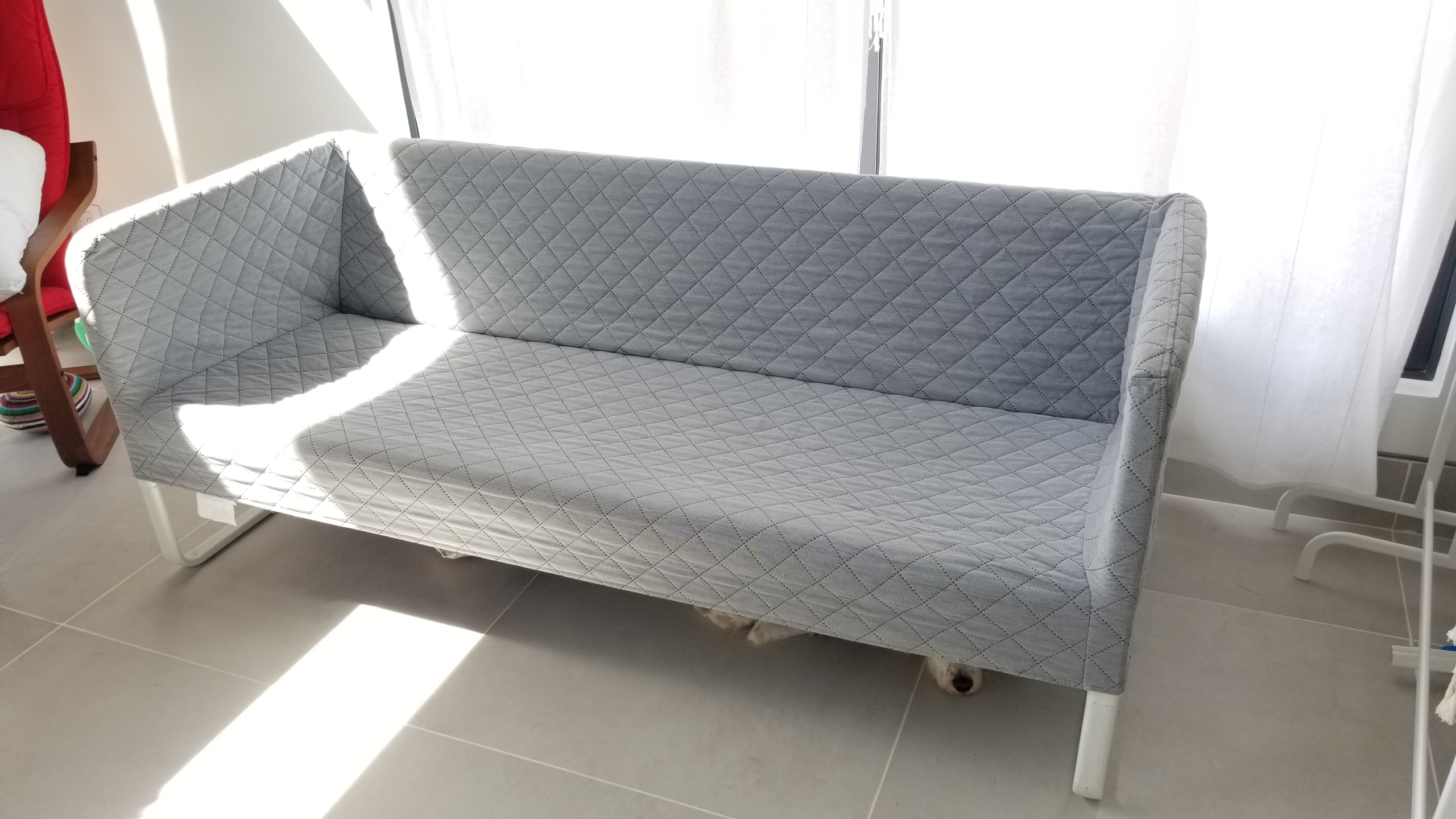 muebles y colchones - Sofa de 3 plazas ikea, desarmable y puede larse el forro en lavadora