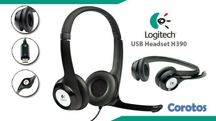 computadoras y laptops - AUDIFONO CON MICROFONO LOGITECH H390 PC INTERNET CLEAR CHAT CONFORT USB 2