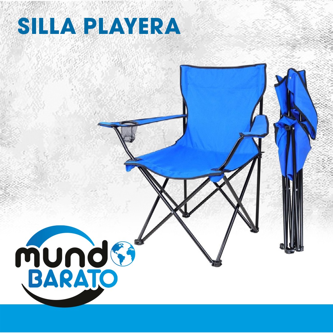muebles y colchones - Silla plegable playa tela silla playera con portavasos  camping PATIO DESCANSO 