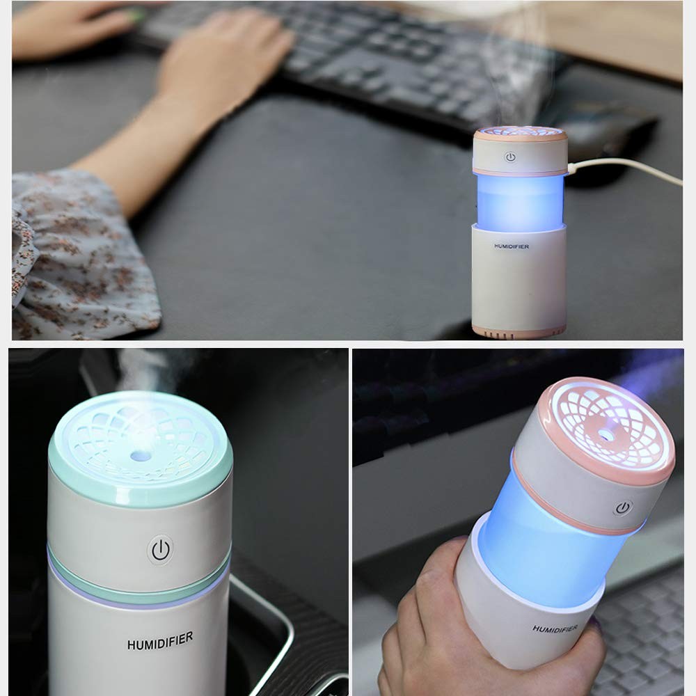 salud y belleza - Mini Humidificador De Aire Usb Difusor Con Luz 2