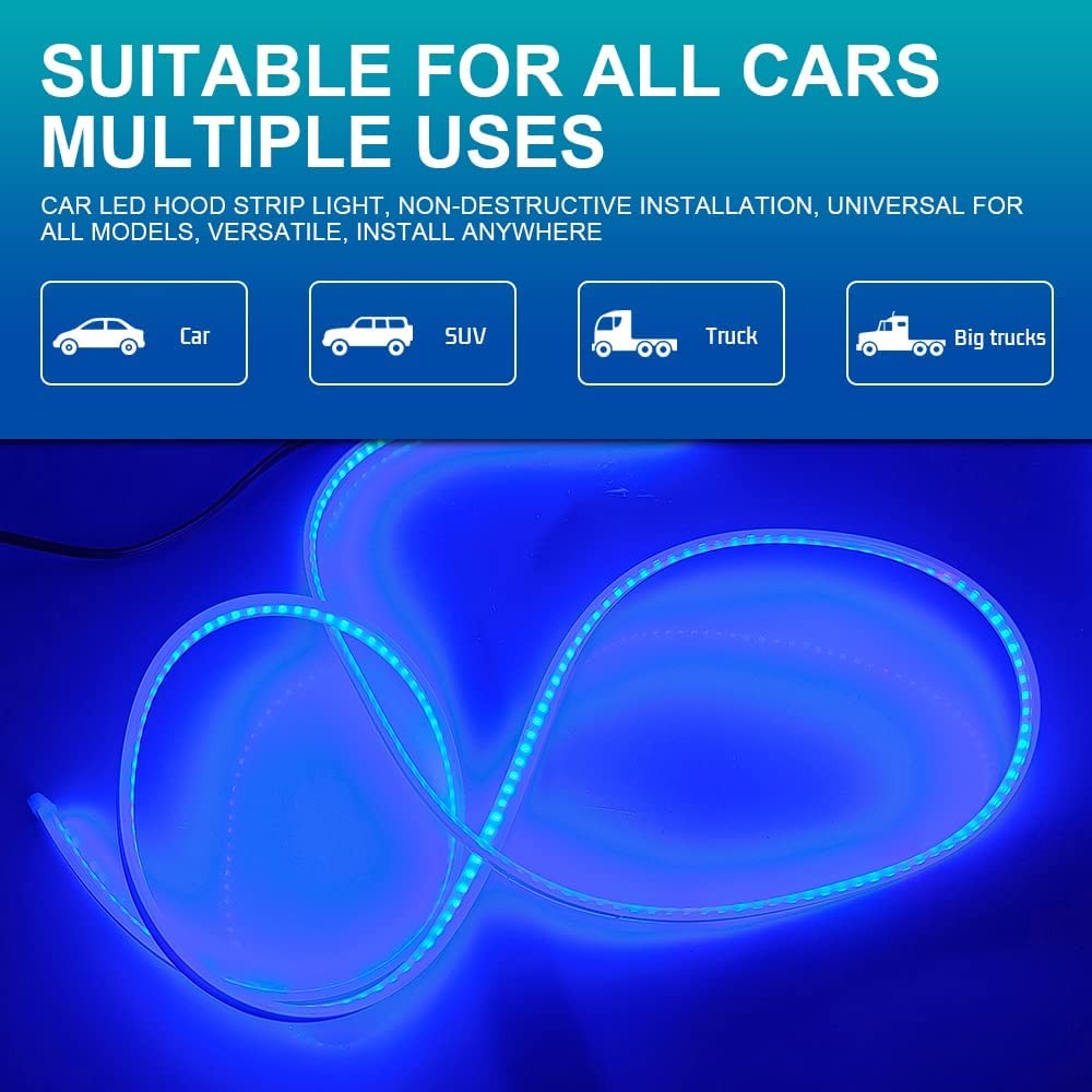 otros electronicos - Tira de Luz led para bonete, tira led para carro, vehiculo  4