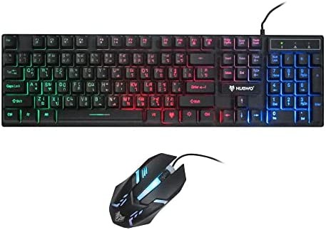 accesorios para electronica - Teclado y mouse NUBWO NKM-623 SAVITAR luces rgb gamer gaming 0