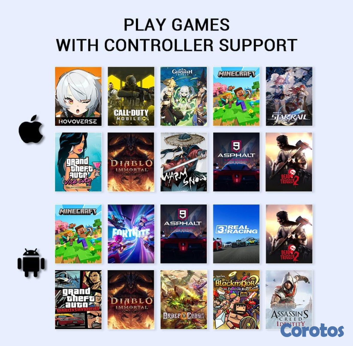 consolas y videojuegos - Control de juego para celulares- Game Sir X5 5