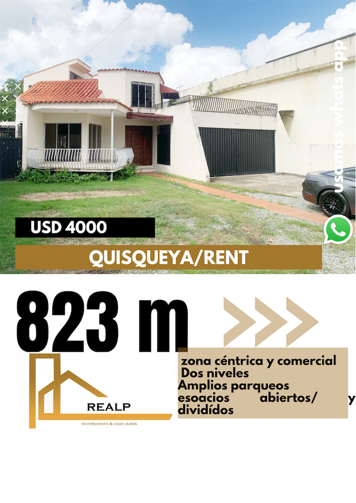 oficinas y locales comerciales - Amplia casa comercial en el Quisqueya