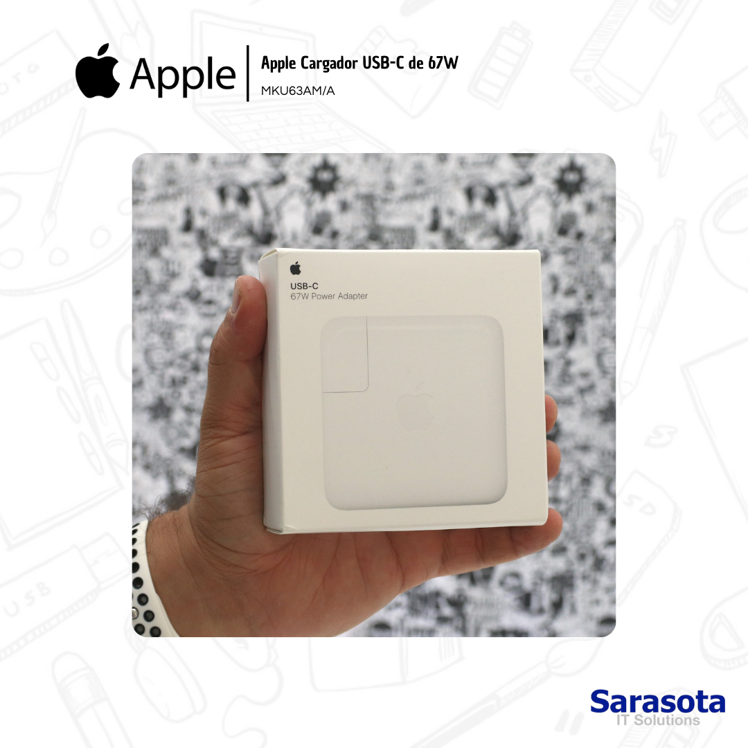 accesorios para electronica - Adaptador de corriente USB-C de 67W de Apple MKU63 1
