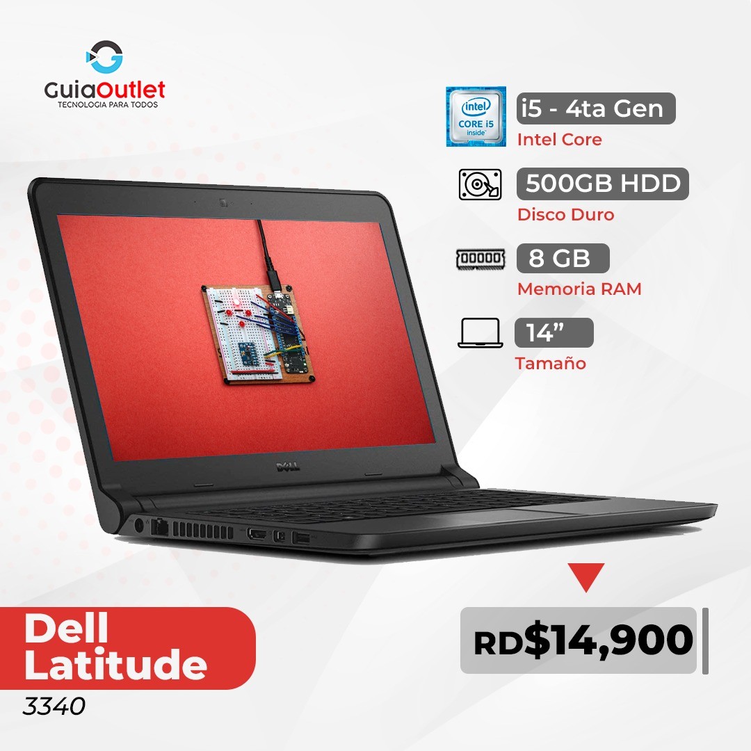 computadoras y laptops - Dell Latitude 3340 i5 4ta Gene 8GB RAM, 500GB DISCO  Laptop 