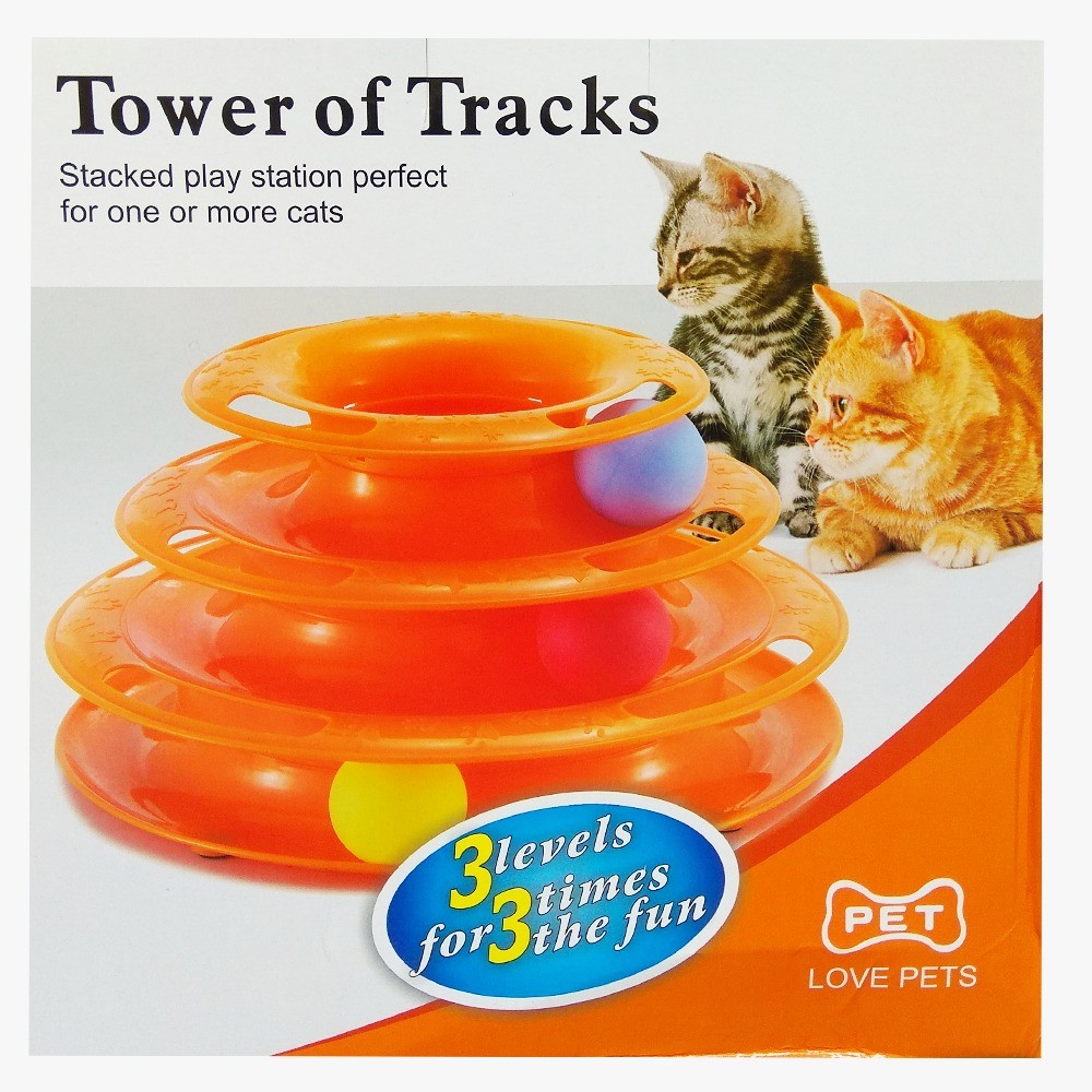 animales y mascotas - El disco Cat Tower Tracks juguete para gato 1
