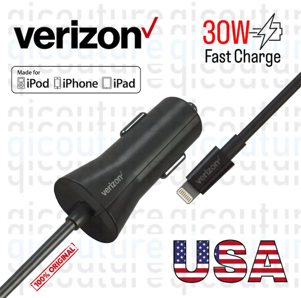 celulares y tabletas - Original Verizon 30W Fast Car charger Apple iPhone 5/6/7/8/X/11/12/13/14 Ligt 3