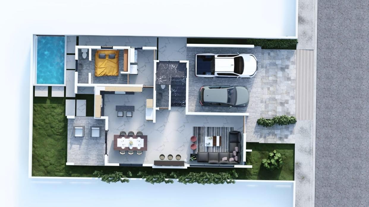 casas - Casa En  2 Niveles, 4 Habitaciones, Terraza,  Patio, disponibilidad a Piscina   6