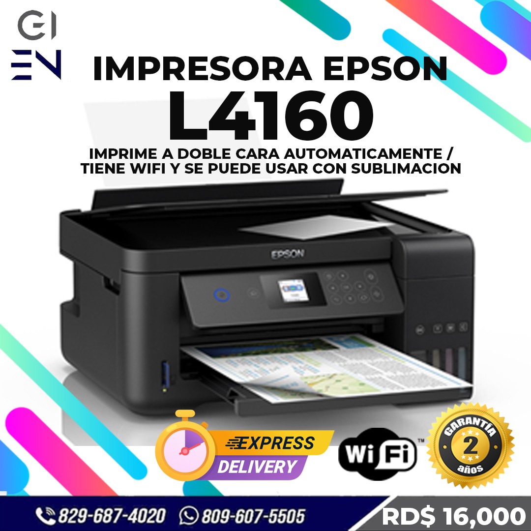 impresoras y scanners - Epson L4160 + Impresión Doble Cara + Wi-Fi