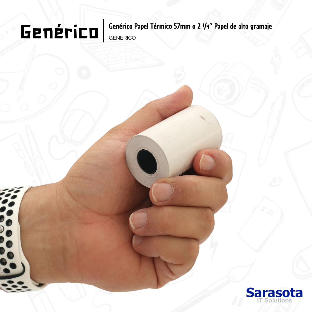 accesorios para electronica - Papel Térmico 57mm o 2 ¼” Papel de alto gramaje 0