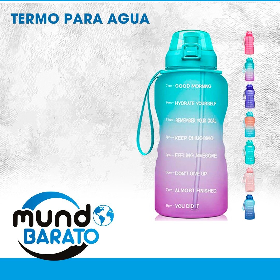 deportes - Termo para hidratacion galon agua 3.8 litros botella  gym deporte motivacional