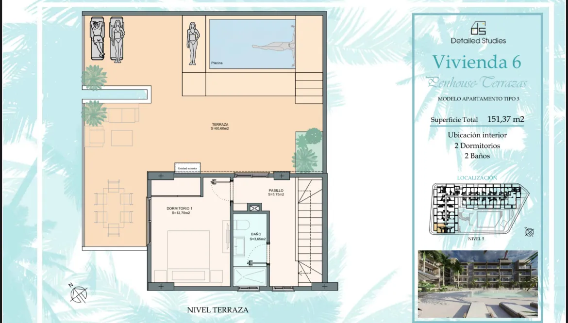 penthouses - Bayahibe - Penthouse de 2 habitaciones amueblado 7