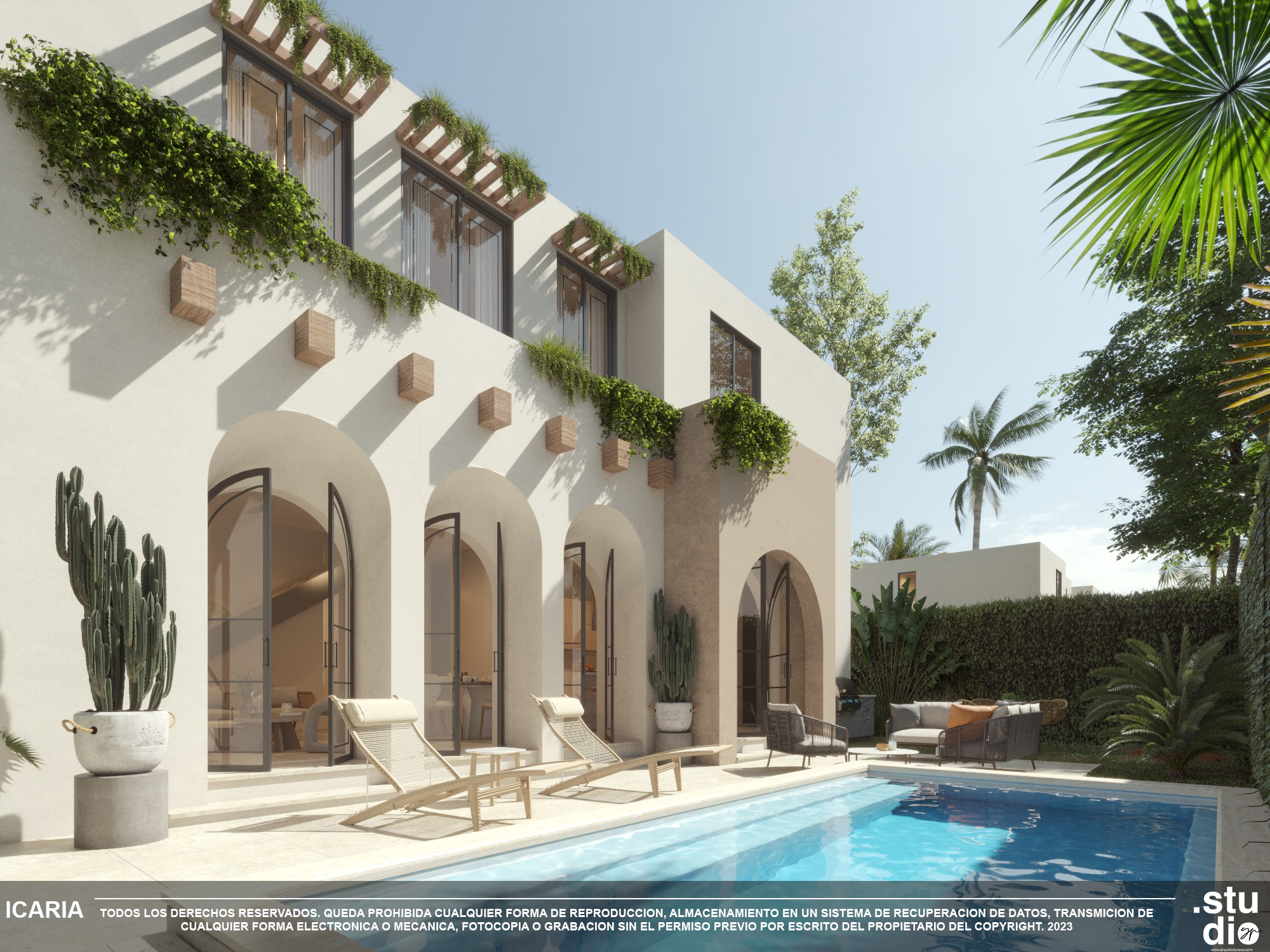 casas vacacionales y villas - Villas con Diseño Mediterraneo en Vista Cana 