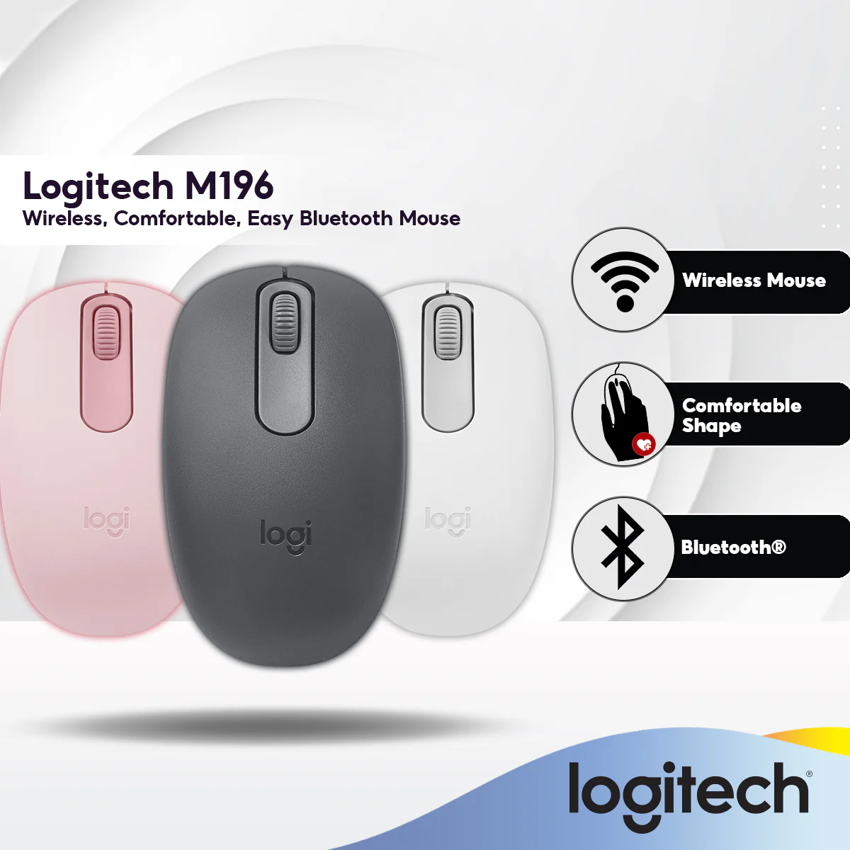computadoras y laptops - MOUSE LOGITECH M196 BLUETOOTH, , SENSOR 1000 DPI  0