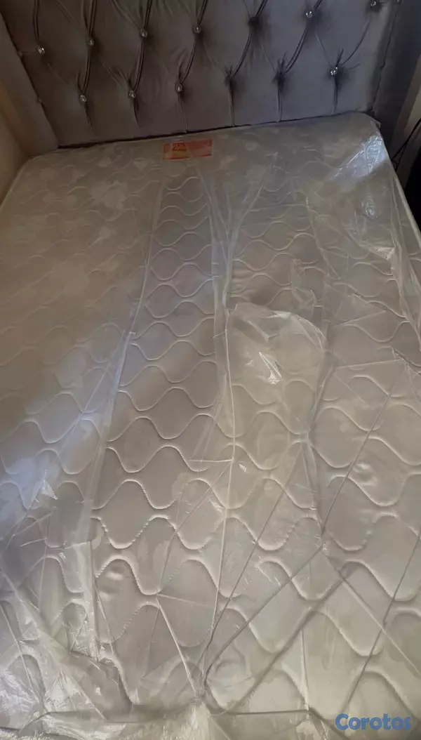 muebles y colchones - Cama queen completa (incluye colchón) 5