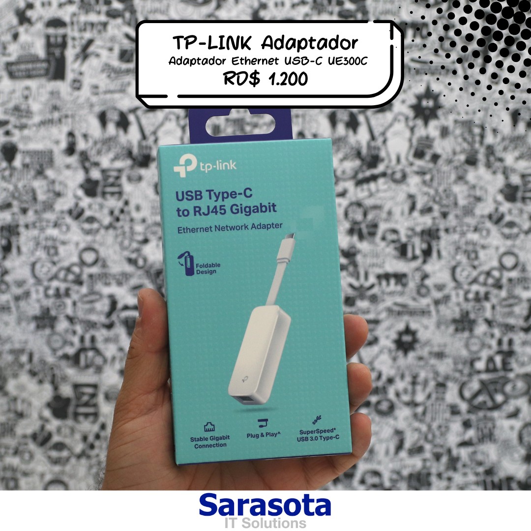 accesorios para electronica - Adaptador Ethernet RJ45 a USB C TP-Link