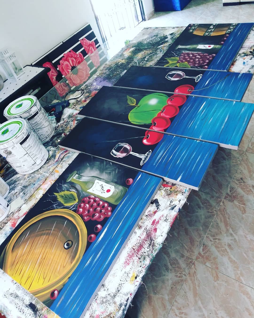 decoración y accesorios - CUADROS DIFERENTES DISEÑOS PINTADOS A MANO