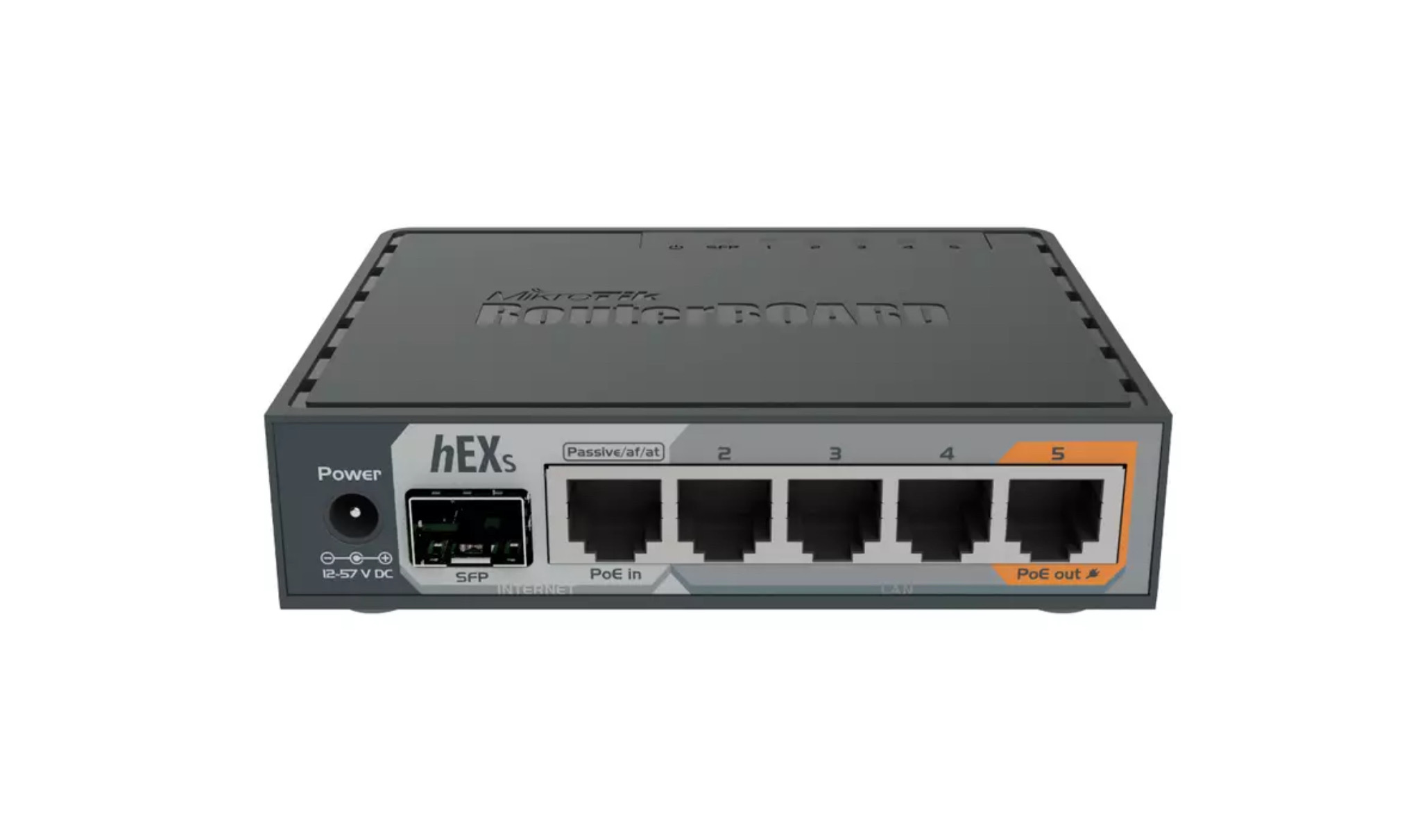 otros electronicos - Mikrotik hEX S RB760iGS Router 5X Gigabit Ethernet, SFP, Dual Core 880MHz CPU 1