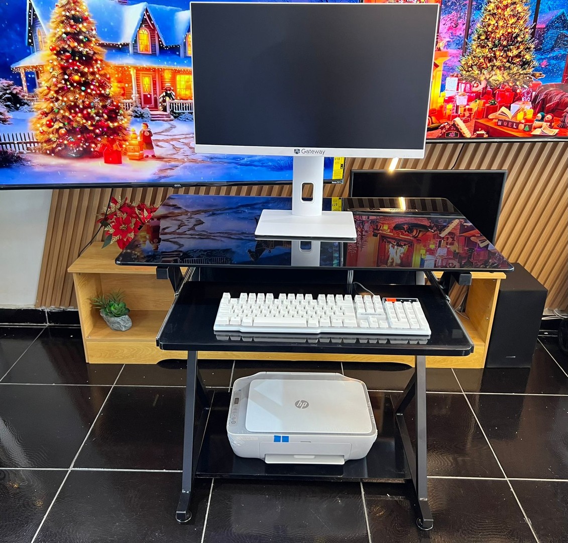 muebles y colchones - Para tu comodidad! Escritorio para computadora starken, con tope de cristal. 0