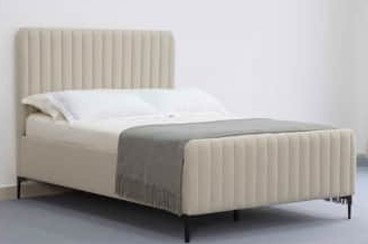 muebles y colchones - BASE CAMA TAPIZADA FULL 54X75 CREMA REF. 14425