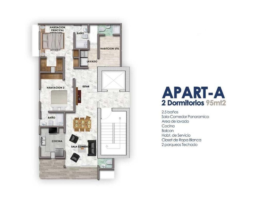 apartamentos - Moderno proyecto de Apartamentos de 2 y 3 habitaciones estudio balcón 5