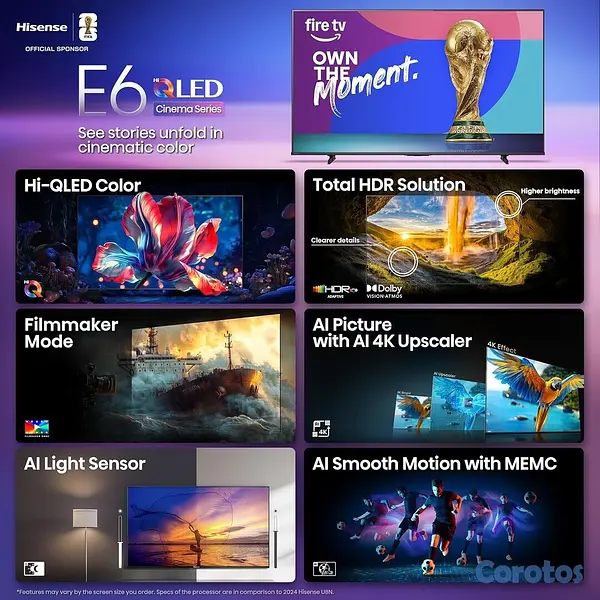tv - Hisense 55" E6 Cinema Series Hi-QLED 4K UHD Smart Fire TV (55E6QF) 8