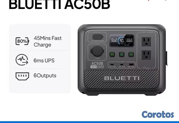 plantas e inversores -  Central eléctrica portátil BLUETTI AC50B |   700W 448Wh  3