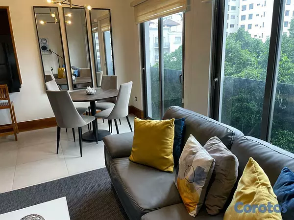 apartamentos - Alquilo Apto 1 hb, amueblado 6to piso en Piantini 2
