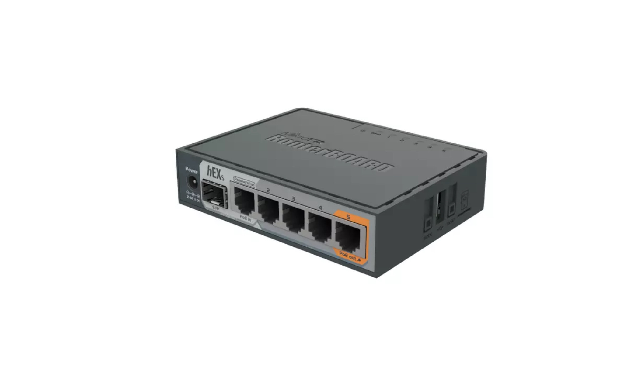 otros electronicos - Mikrotik hEX S RB760iGS Router 5X Gigabit Ethernet, SFP, Dual Core 880MHz CPU 2