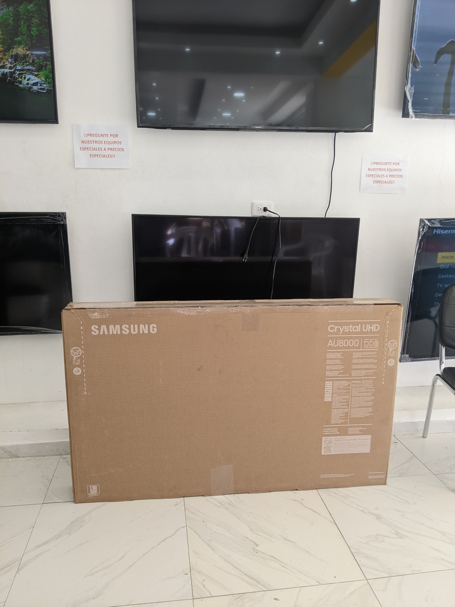 Tv Samsung 55 AU8000 Smart TV 4K ultra Slim 1 año de garantía full