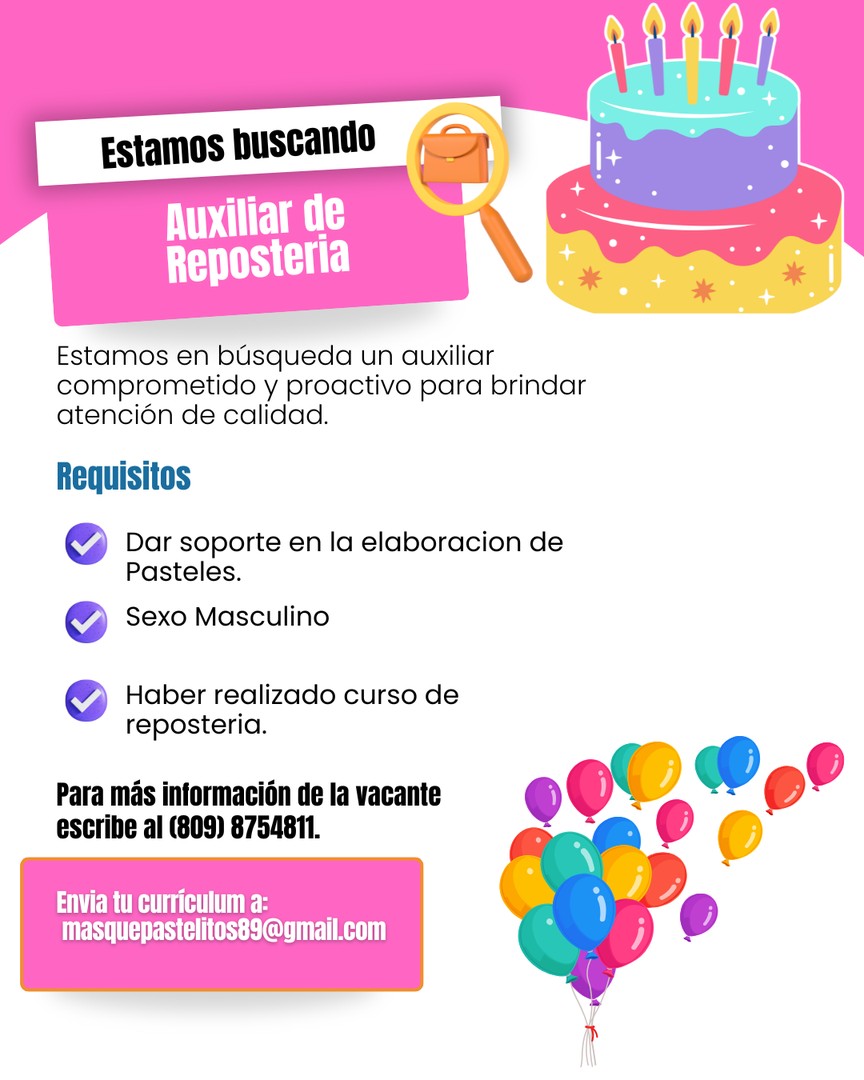empleos disponibles - Servicio al cliente y Arreglos de globos 2