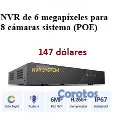 otros electronicos - Nvr de 6 megapíxel con capacidad para 8 cámaras ip