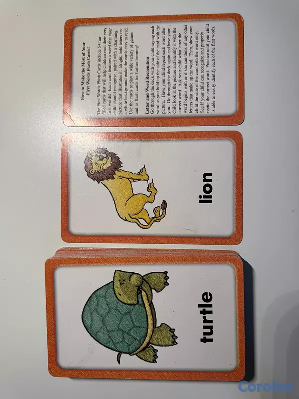 juguetes - tarjetas de aprendizaje, 324 tarjetas 56c/u. 8