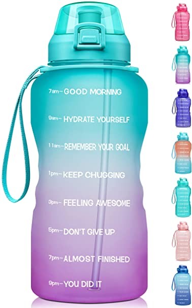 deportes - Termo para hidratacion galon agua 3.8 litros botella  gym deporte motivacional 3