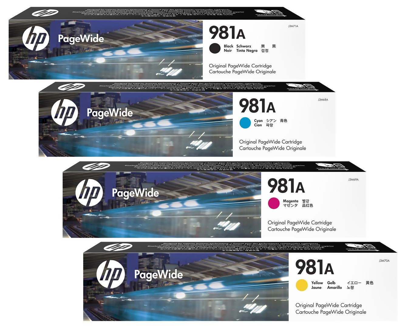 impresoras y scanners - CARTUCHO HP 981A EN TODOS LOS COLORES  PRINT CARTRIDGE - 1 X PIGMENTED  1