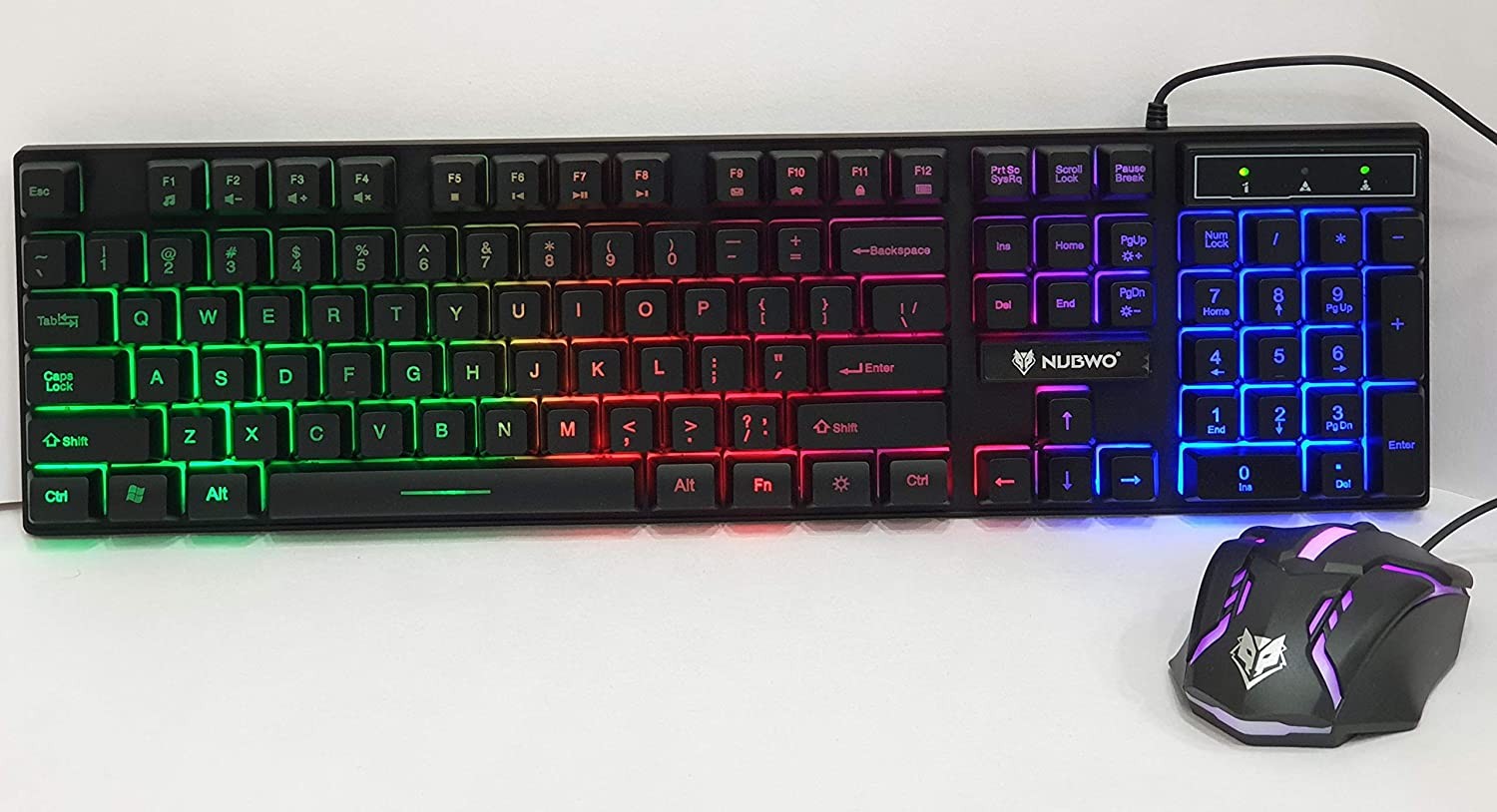 accesorios para electronica - Teclado y mouse NUBWO NKM-623 SAVITAR luces rgb gamer gaming 4