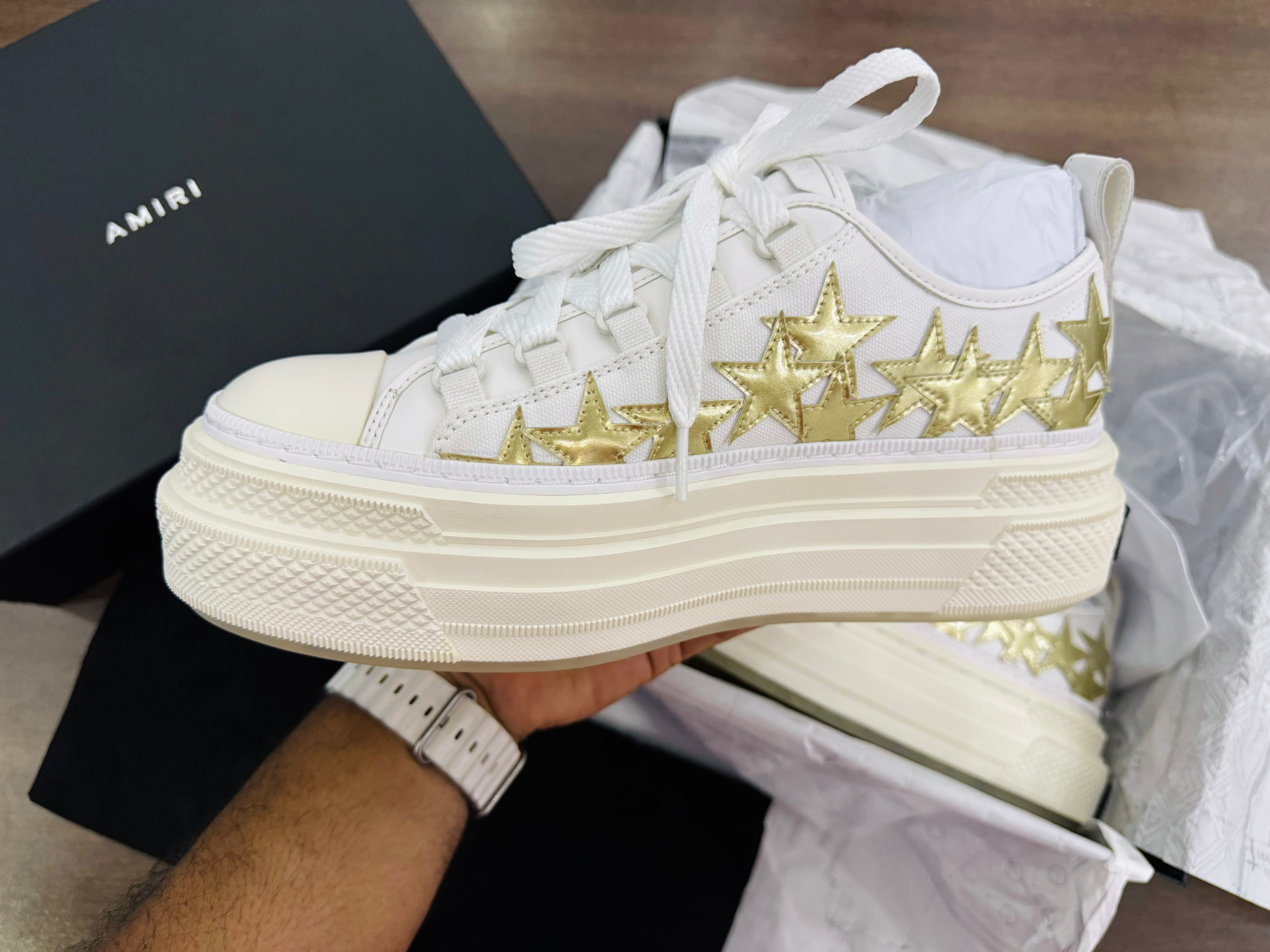 zapatos para mujer - Tenis Amiri Metallic Platform Stars Court Size 40 
