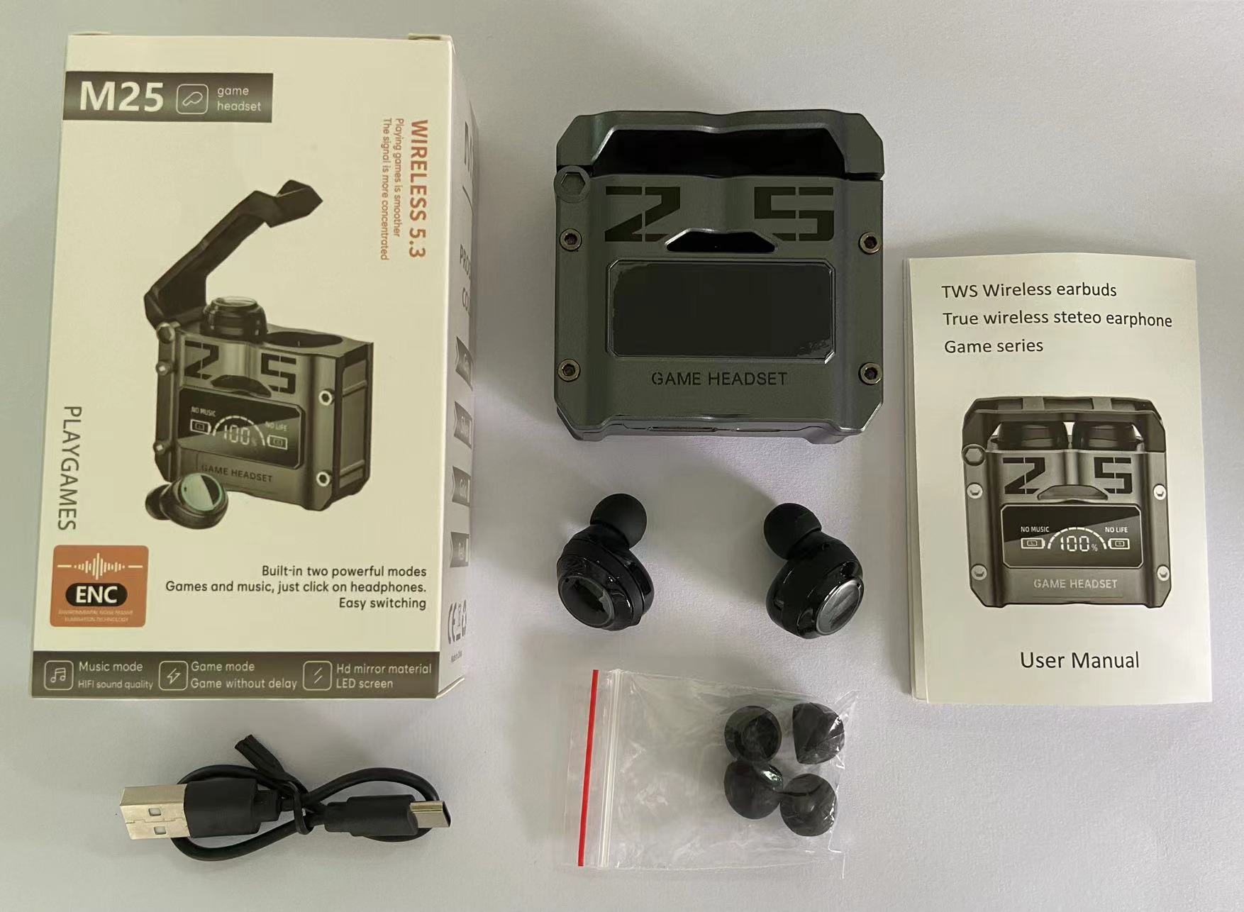 accesorios para electronica - Audífonos Inalámbricos Gamer M25 Bluetooth  4