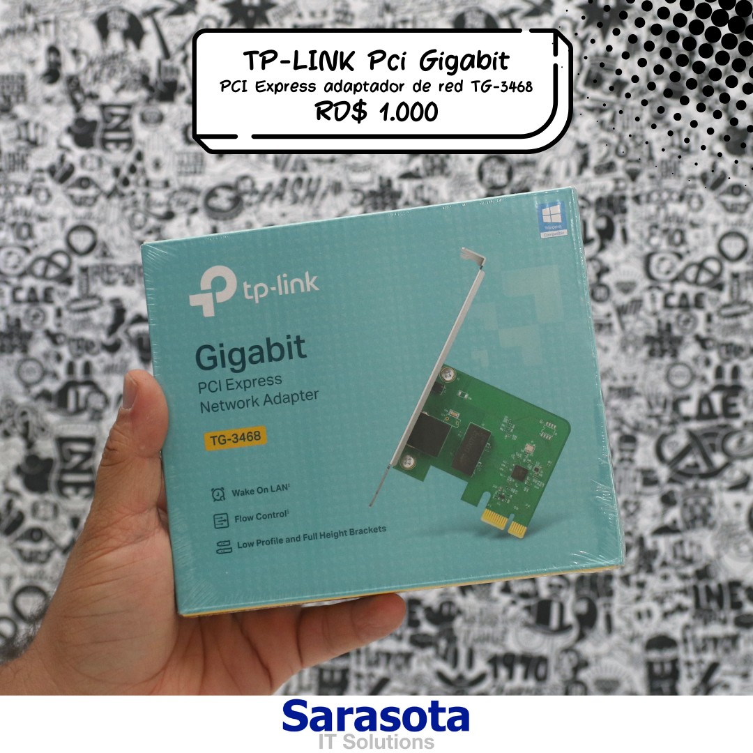 accesorios para electronica - TP-Link Adaptador PCI express Gigabit TG-3468 (Somos Sarasota)