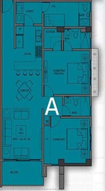 apartamentos - Apartamento en venta #24-1437 con 3 dormitorios, 2 parqueos, gimnasio. 1