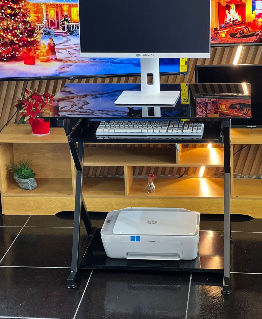 muebles y colchones - Para tu comodidad! Escritorio para computadora starken, con tope de cristal. 2
