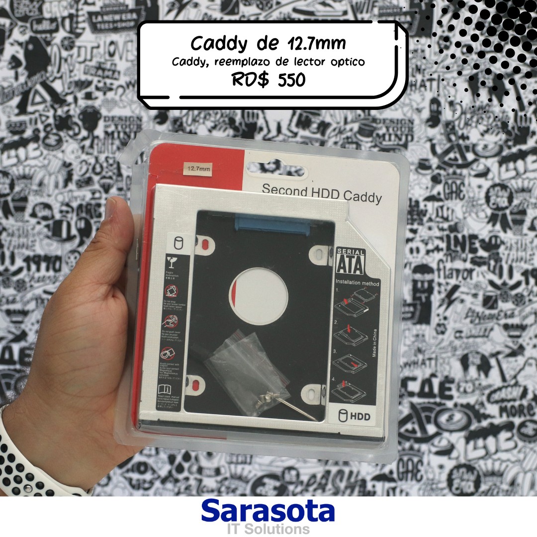 accesorios para electronica - Caddy Adaptador Disco Duro para Laptop SATA 12.7mm