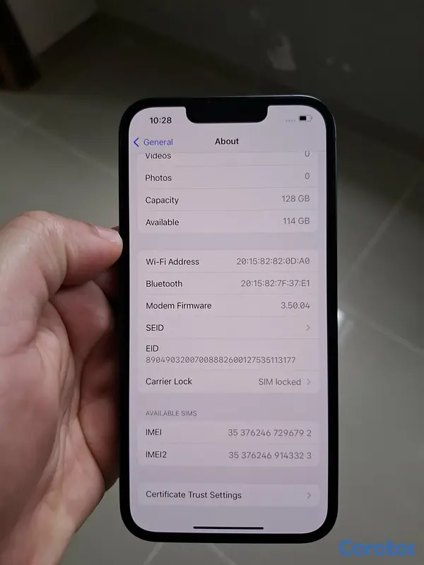 celulares y tabletas - Iphone 13 128GB Bloqueado 6