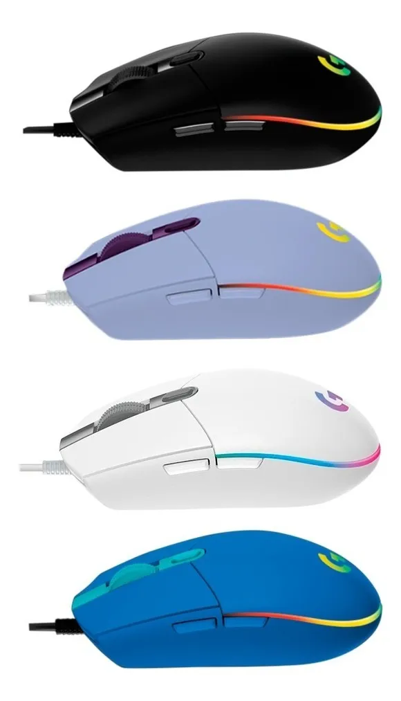computadoras y laptops - MOUSE LOGITECH G203 LIGHTSYNC GAMING,  OPTICO USB, ILUMINACIÓN RGB  2