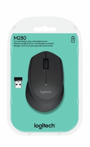 computadoras y laptops - MOUSE LOGITECH M280 INALAMBRICO OPTICO, RECEPTOR USB, NEGRO, ERGONOMICO. 1