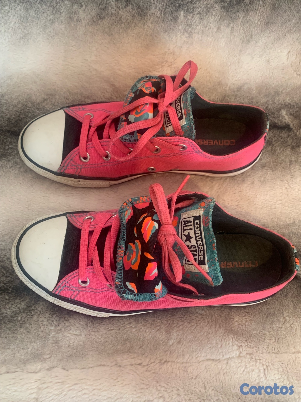 zapatos para mujer - Tenis Converse edición limitada con doble lengua. Para niña o mujer size 6 1/2 2